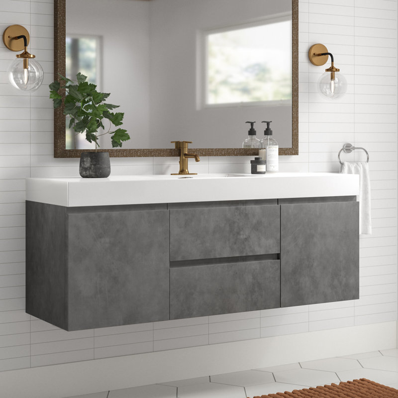 Isabela 59 WallMounted Double Bathroom Vanity Set double bathroom